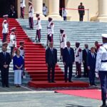 Presidente Luis Abinader recibe en el Palacio Nacional a su homólogo de Honduras, Nasry Asfura