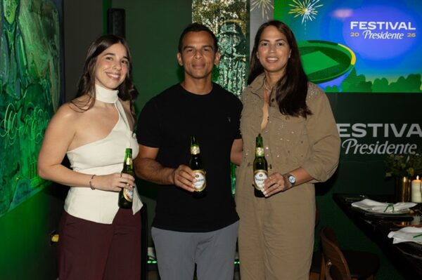 Stefany Romero, Saymon Díaz y Noelia Merejo