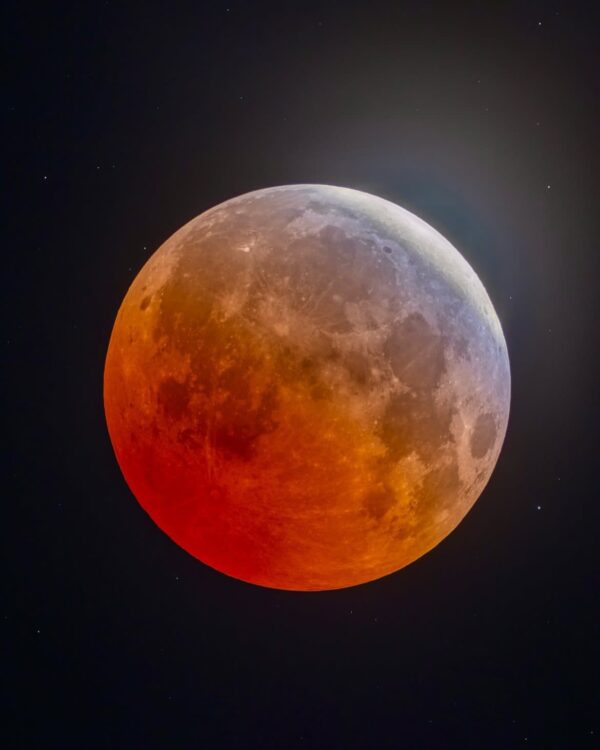 Foto del eclipse lunar. Foto de: temporada ciclónica RD