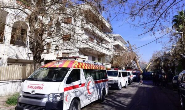 Ambulancias en Damasco, Siria. EFE/EPA/STR/ Archivo