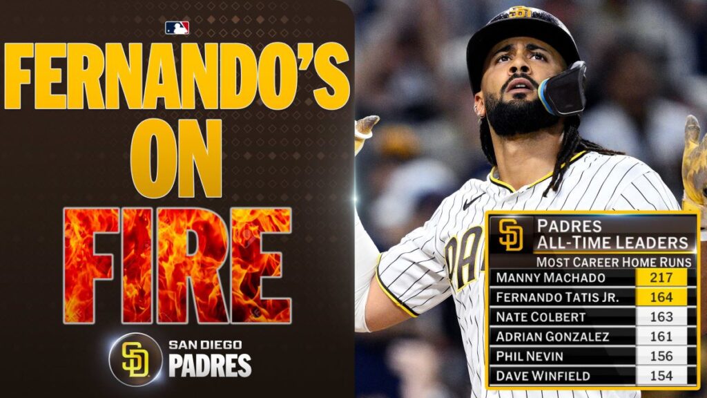 Tatis ya es 2do, detrás de Manny, en la lista histórica de jonrones de los Padres