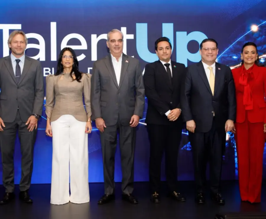 Presidente Luis Abinader, durante el lanzamiento de plataforma Talent Up.  JOsé De León