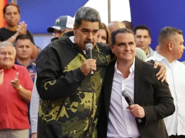 Nicolás Maduro y Alex Saab durante 2024.  ap