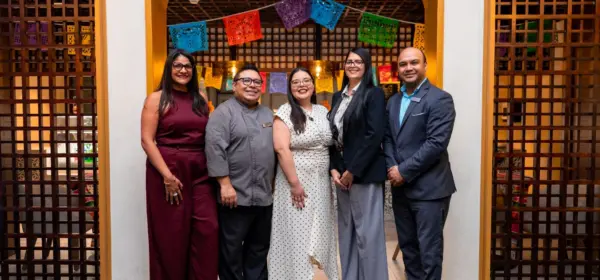 Luz Michel, directora de Ventas y Mercadeo; Guillermo Parra, chef; Edith Rodríguez, directora de RR. HH.; Michelle Alonzo, gerente general, y Wagner Lantigua, gerente de A&B.