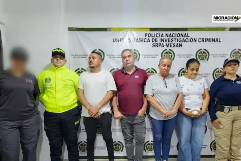 Algunos de los integrantes del grupo que fueron detenidos.