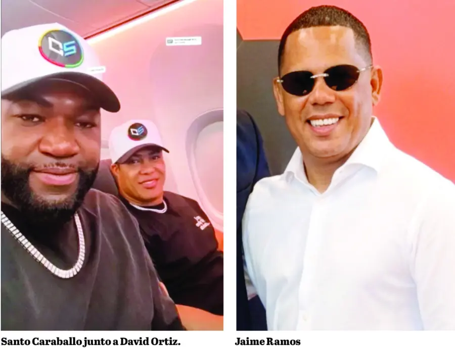 Santo Caraballo junto a David Ortiz y Jaime Ramos