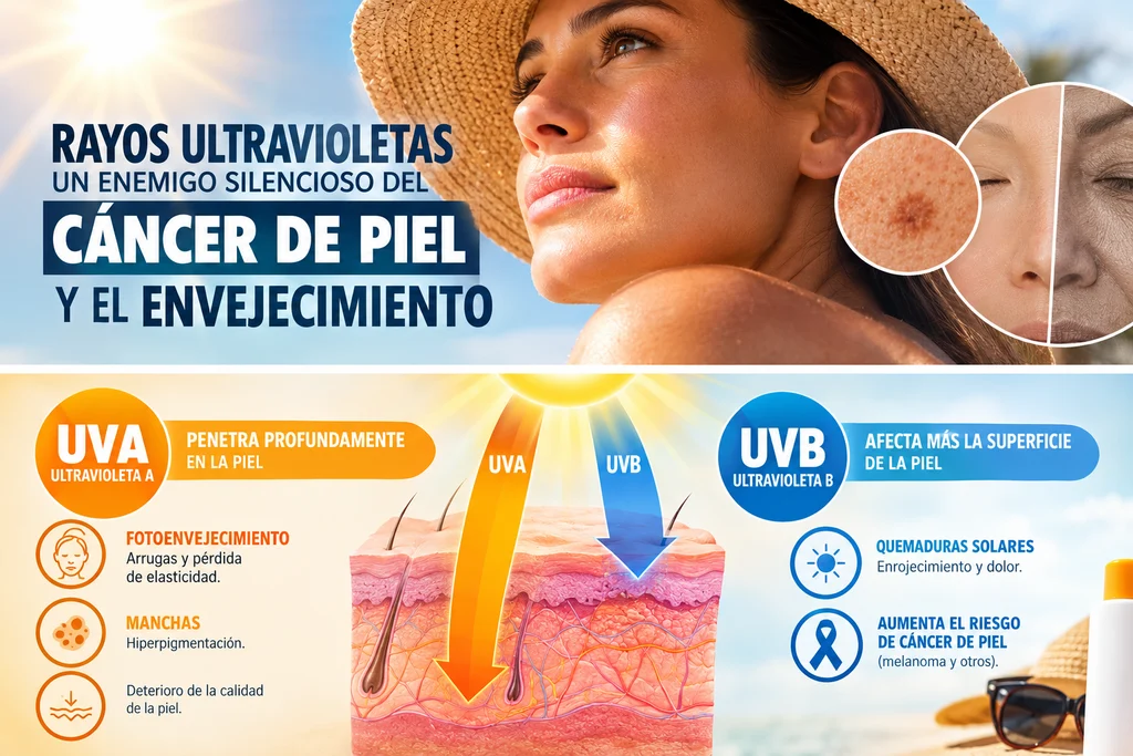 Exposición solar sin protección aumenta el riesgo de cáncer de piel y acelera el envejecimiento, advierte dermatóloga