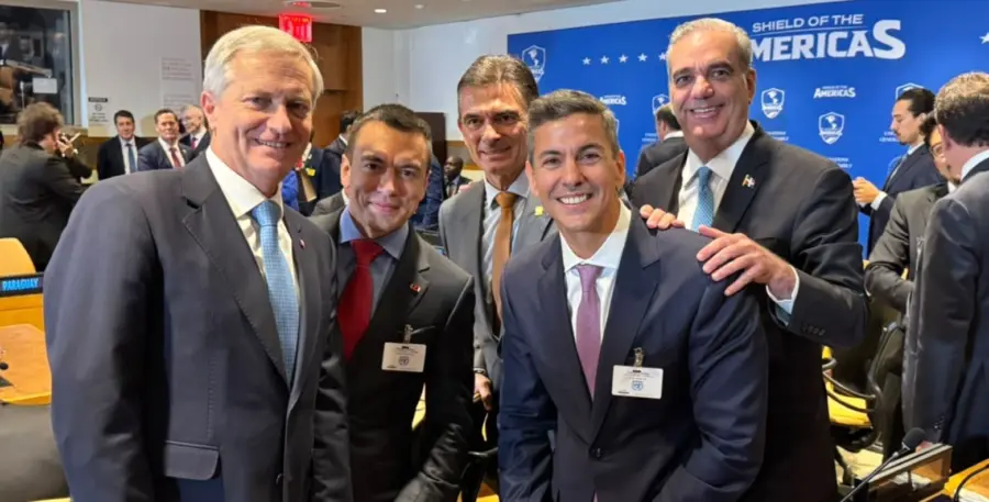 Abinader junto a otros líderes de la región que participan en la Asamblea de las Naciones Unidas, en Nueva York.