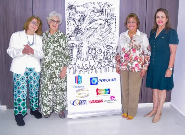 Marianne de Tolentino, Asia Azar, Verónica Sención, Licelotte Baigés y Ana María Méndez.