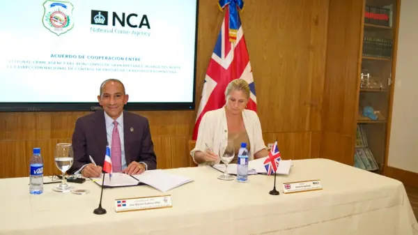 DNCD y Reino Unido fortalecen cooperación contra el narcotráfico y el crimen organizado transnacional