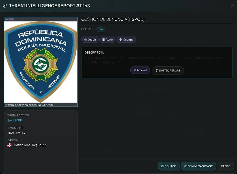 Alerta por supuesta filtración de 10,000 registros del sistema de denuncias de la Policía Nacional
