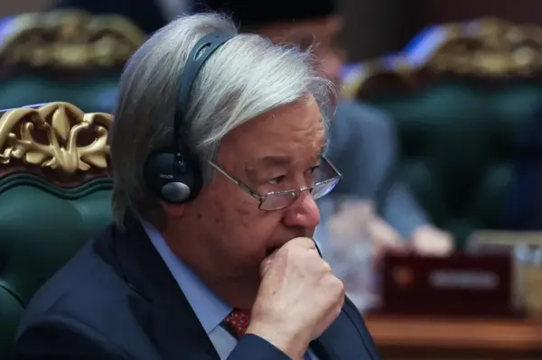 Fotografía de archivo del secretario general de la ONU, António Guterres. EFE/EPA/ Alexander Kazakov