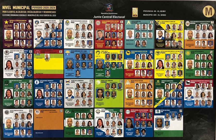 Boleta electoral diputados JCE