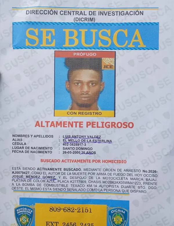 Buscado por homicidio