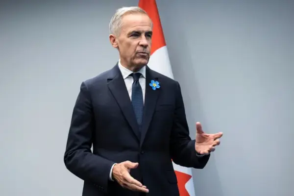 Fotografía del primer ministro de Canadá, Mark Carney, durante una visita a Reino Unido, el pasado 16 de septiembre de 2026. EFE/Anthony Devlin/Pool