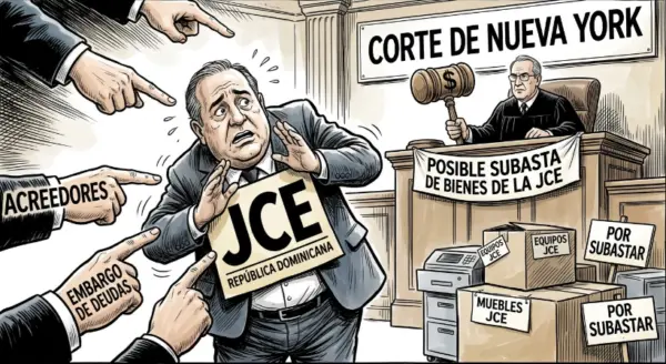 JCE enfrenta embargo y posible subasta de sus bienes en Nueva York por deuda de casi US$1 millón