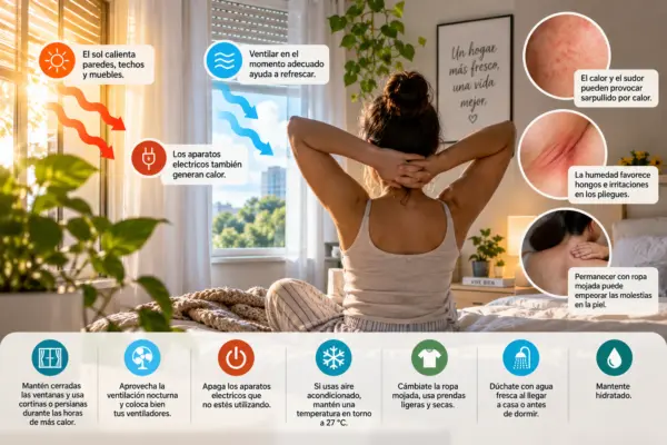 Tu casa también guarda el calor: cómo evitar que afecte tu descanso y piel