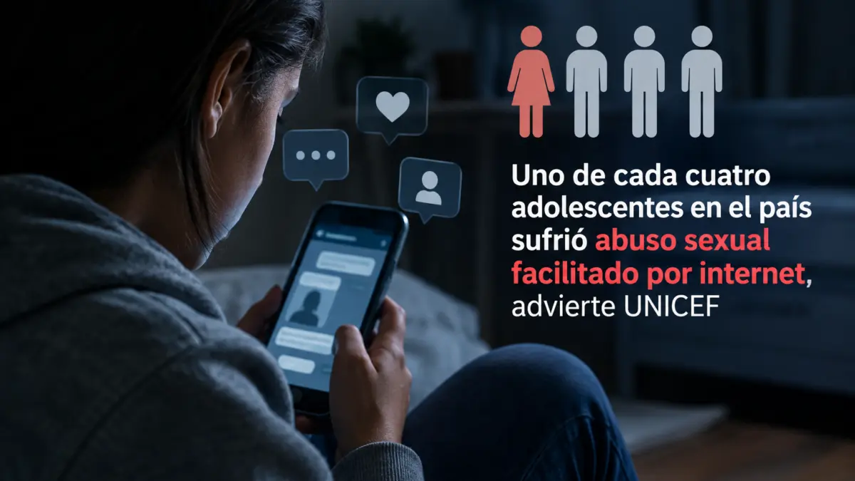 Uno de cada cuatro adolescentes en el país sufrió abuso sexual facilitado por internet, advierte UNICEF