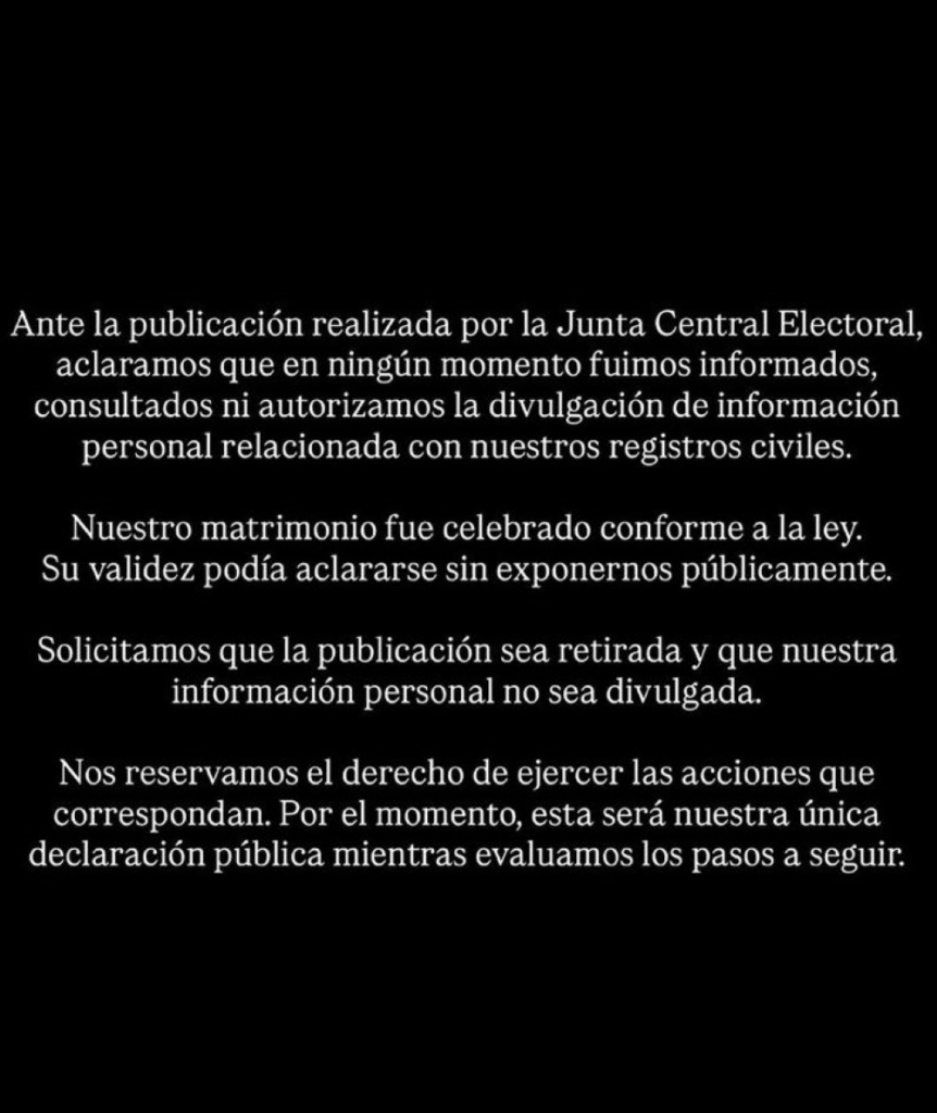Comunicado pareja trans
