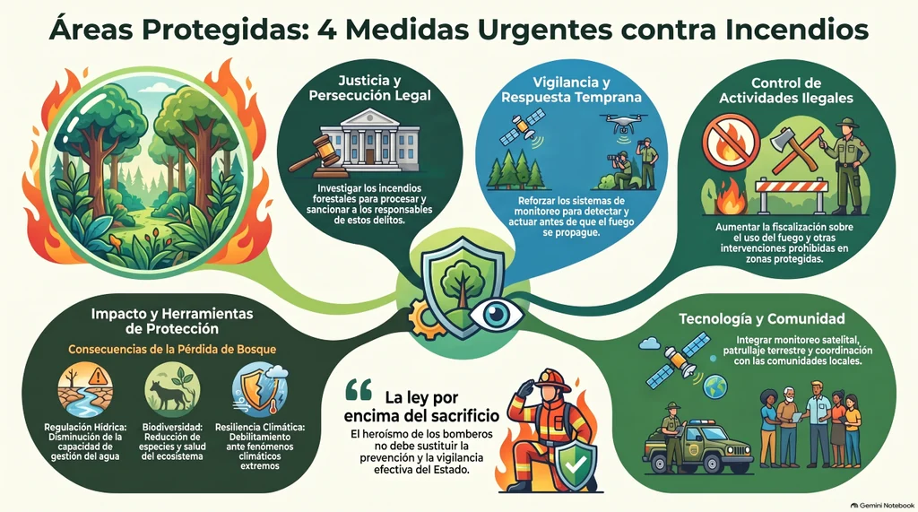 Observatorio declara emergencia ambiental y exige investigar incendios en áreas protegidas
