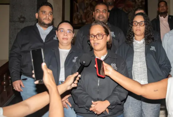 Miembros de MP da declaraciones a la prensa sobre desfalco al SeNaSa