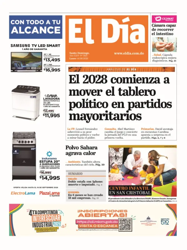 Portada impresa 14-09-2026
