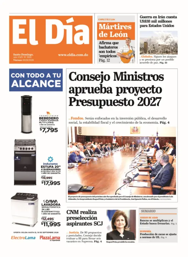 Portada impresa 18-09-2026