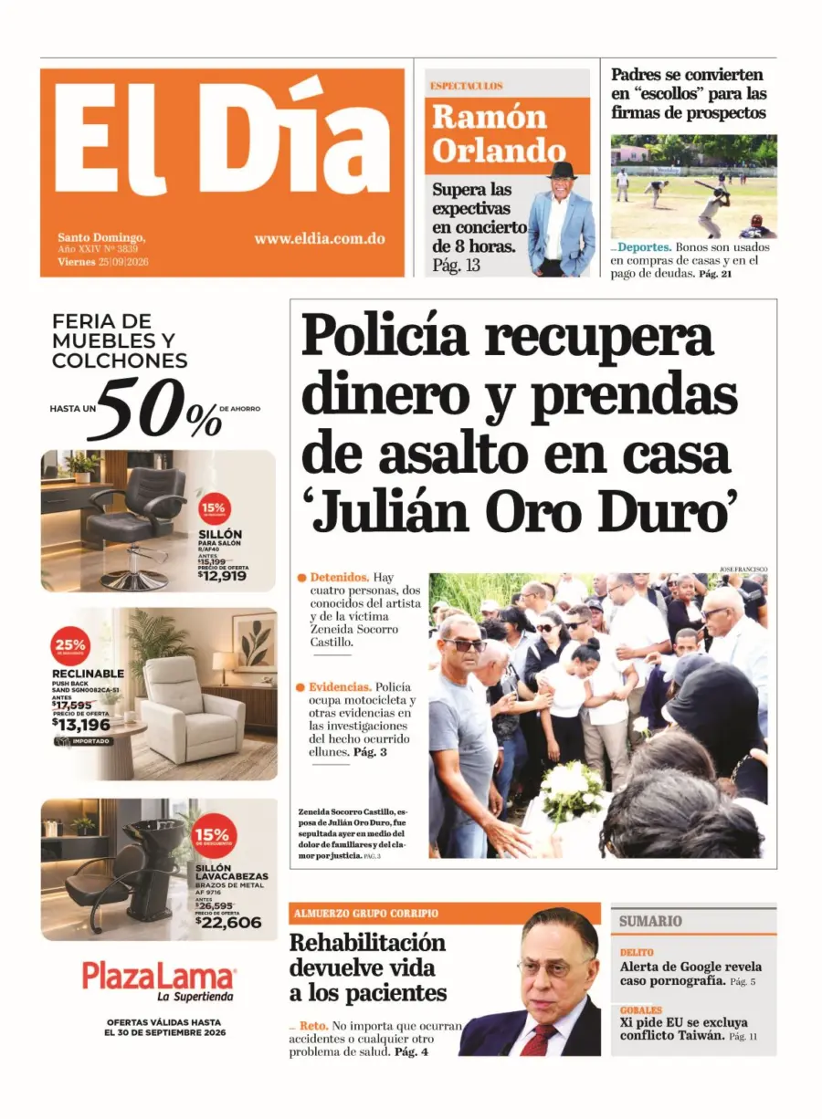 Portada impresa 25-09-2026