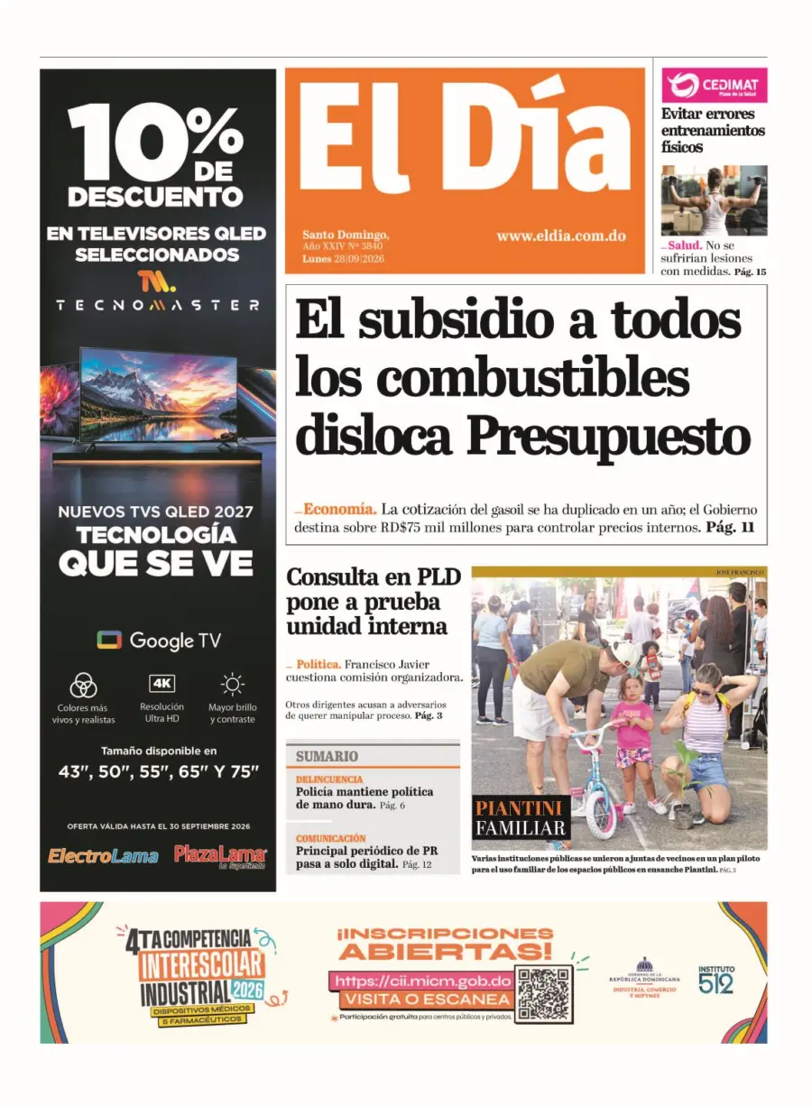Portada impresa 28-09-2026