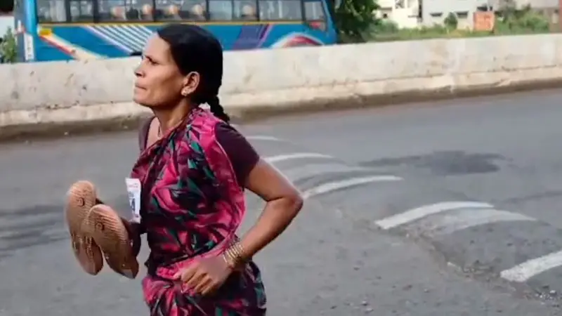 Ramabai Ranveer ganó la carrera a sus 47 años.