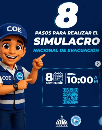 ¿Cuáles son los pasos para realizar el simulacro nacional de hoy?
