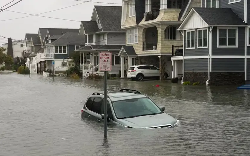 inundaciones en Estados Unidos por incidencia de tormenta.
