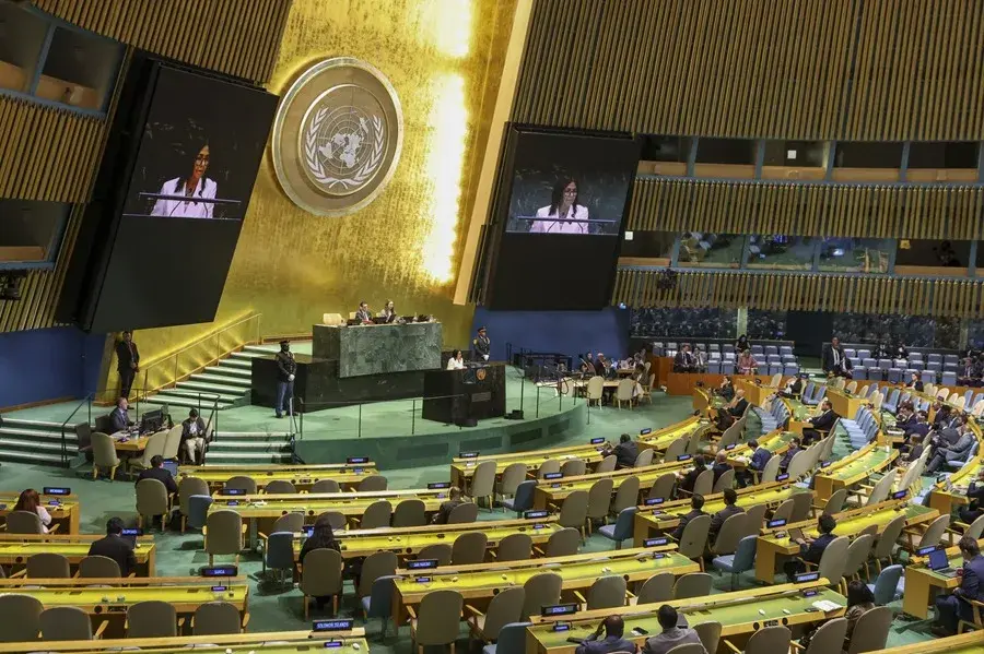 Delcy Rodríguez dice en la ONU que en Venezuela habrá elecciones