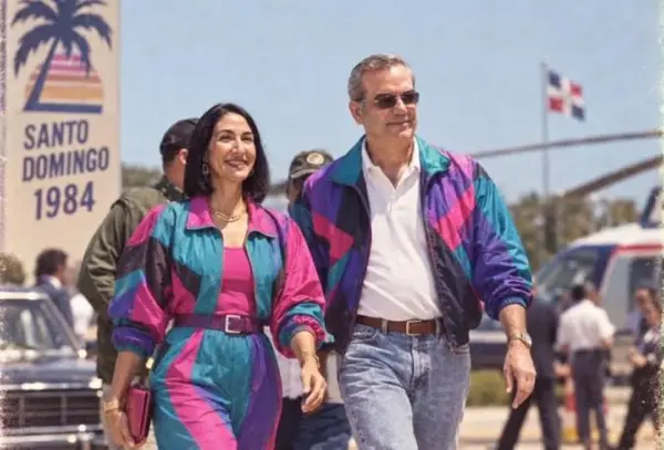 Luis Abinader y Raquel Arbaje se suman al Trend de los 80