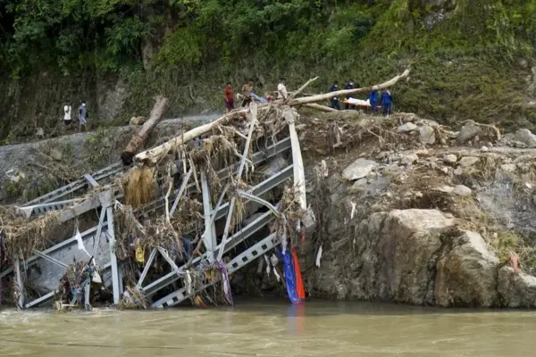 Situación en Devighat, Nepal.