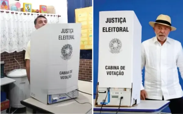 El senador Flávio Bolsonaro y Lula da Silva fueron los primeros candidatos que votaron.
