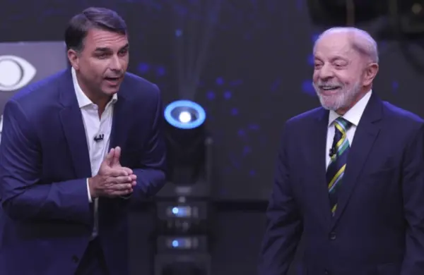 Bolsonaro y Lula en el debate del domingo.