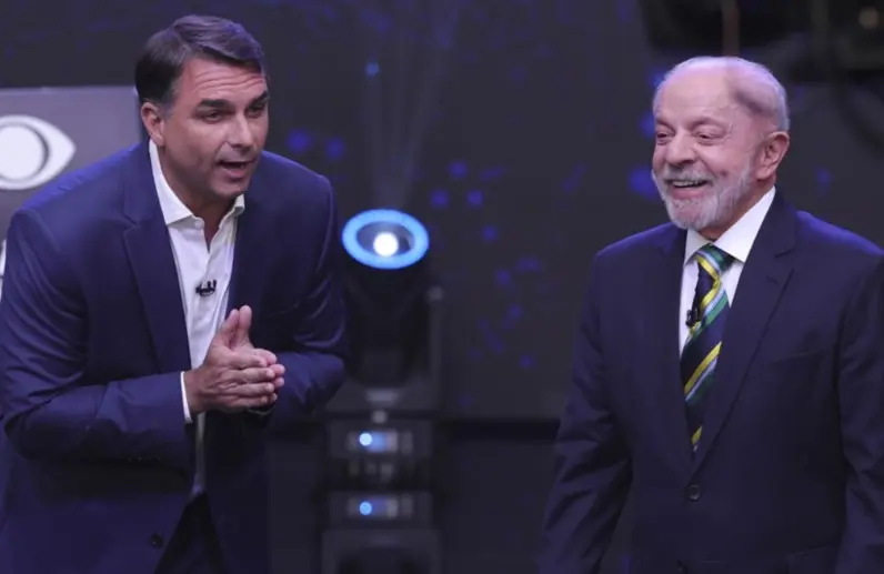 Bolsonaro y Lula en el debate del domingo.