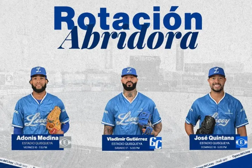 Tigres del Licey anunciaron su rotación de primeros juegos.