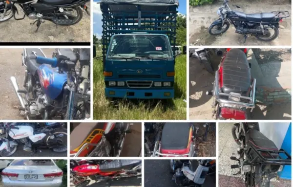 Motocicletas y piezas de vehículos también figuran entre los bienes afectados por robos.