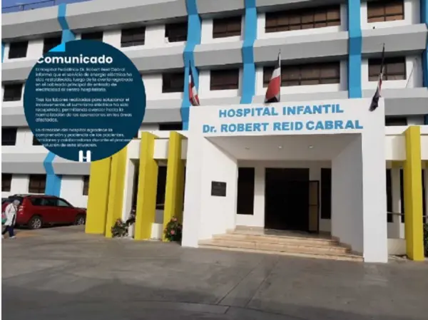 Hospital Robert Reid Cabral restablece servicio eléctrico/Fuente externa