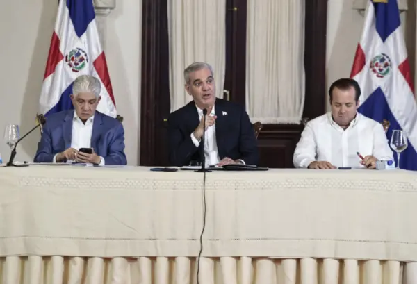 Rueda de Prensa en el palacio Nacional,encabezada por el presidente Luis Abinader/ De León José