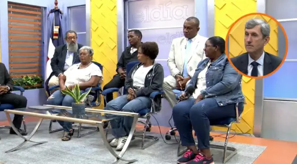 Familiares de Dominicanos en Guerra Rusa durante una entrevista en el programa El Día.