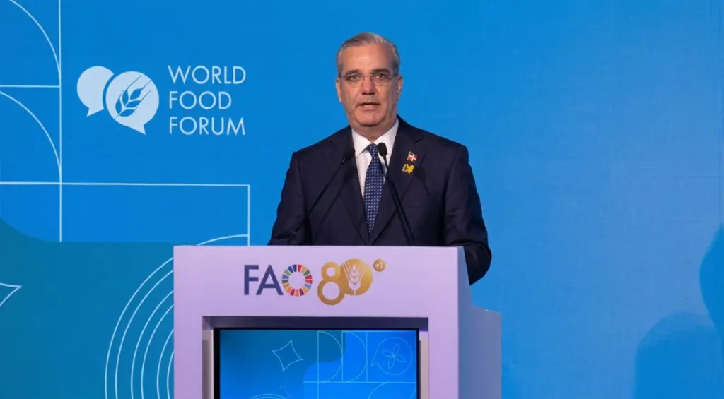 Luis Abinader durante la inauguración del Foro Mundial de la Alimentación (FAO) 2026