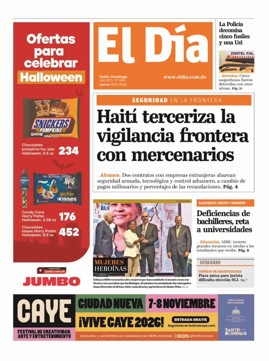 Portada impresa 29-10-2026