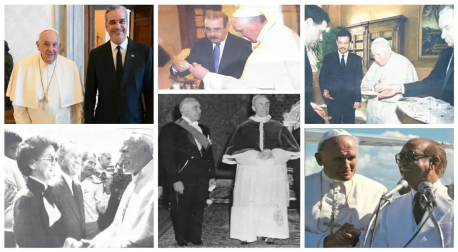 Presidentes dominicanos que han visitado al papa. Fuente externa.