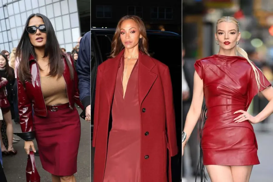 Salma, Zoe y Anya, exhiben el rojo cereza que es la nueva obsesión.