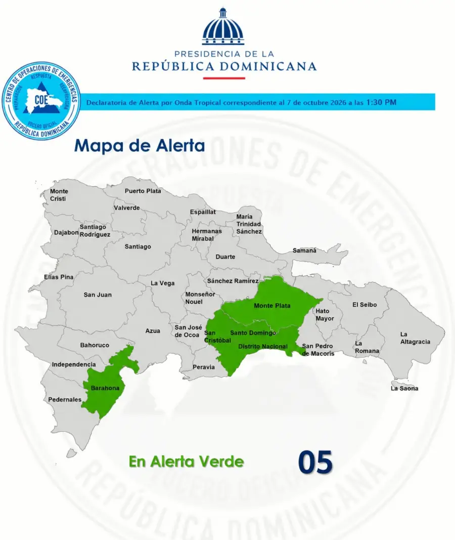 Se esperan aguaceros, tormentas eléctricas y ráfagas de viento