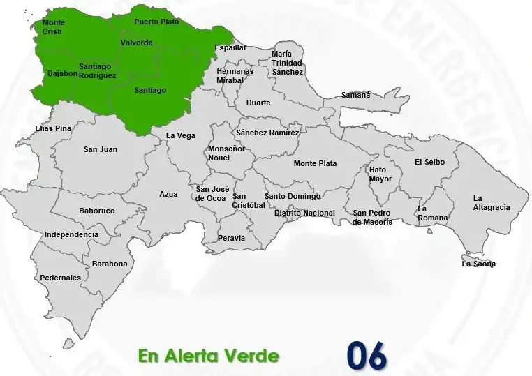 COE coloca seis provincias en alerta verde por posibles aguaceros y tormentas eléctricas/Fuente externa
