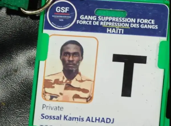 Soldado chadiano Sossal Kamis Alhadj.